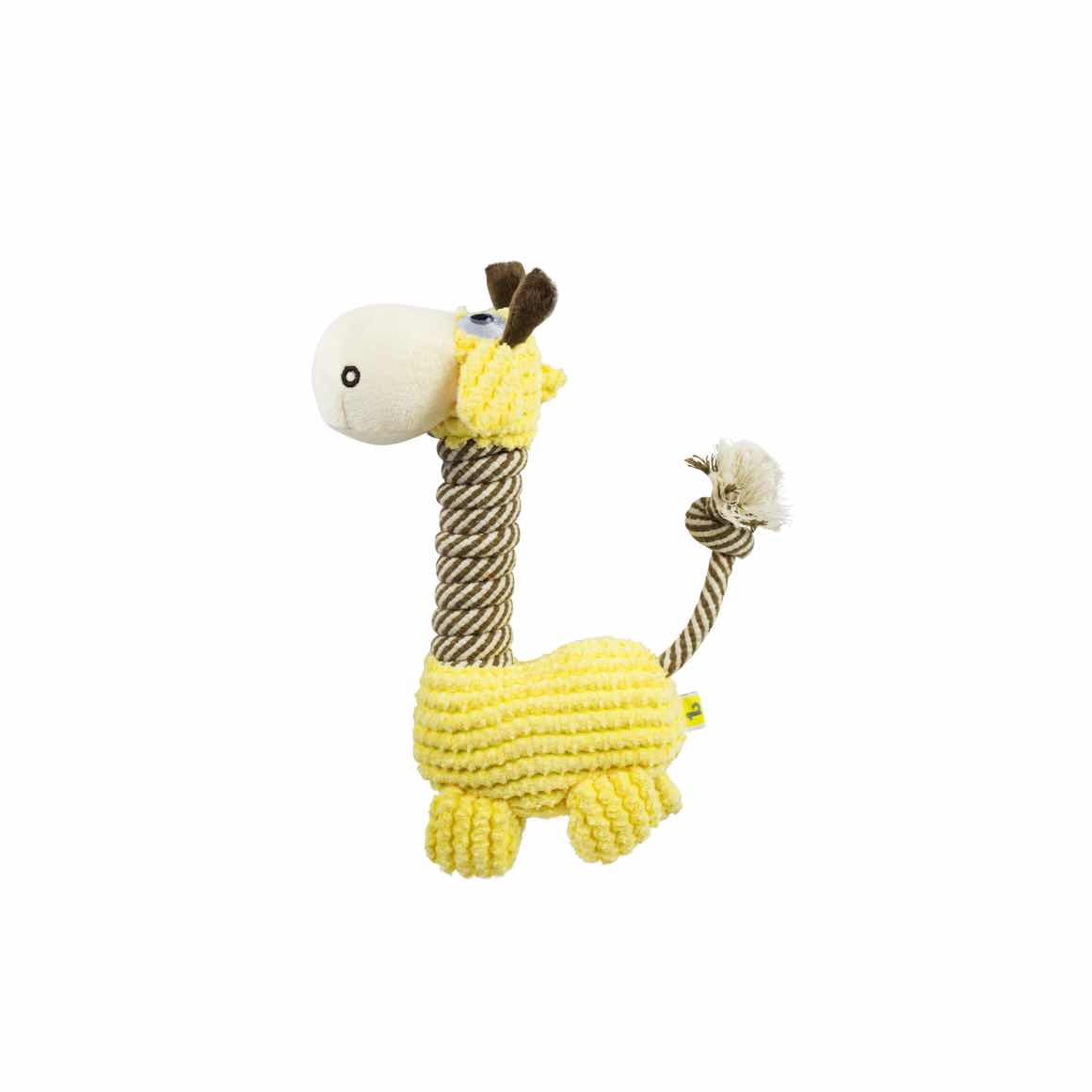 Rope neck plush dog toy