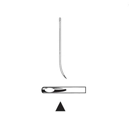 Suture needle half curved regular eye
