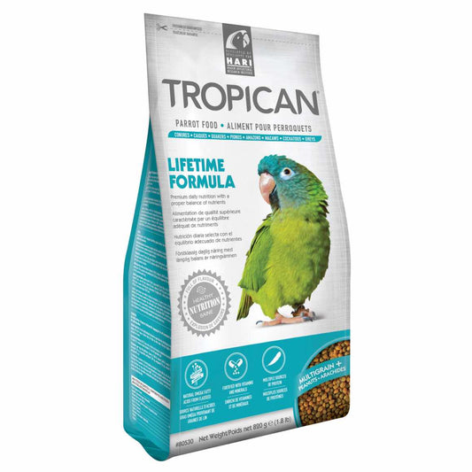 Tropican lifetime formula parrot food