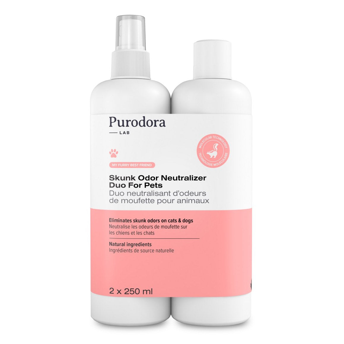 Skunk odor neutralizer duo for pets