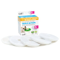 Triple action fountain filters