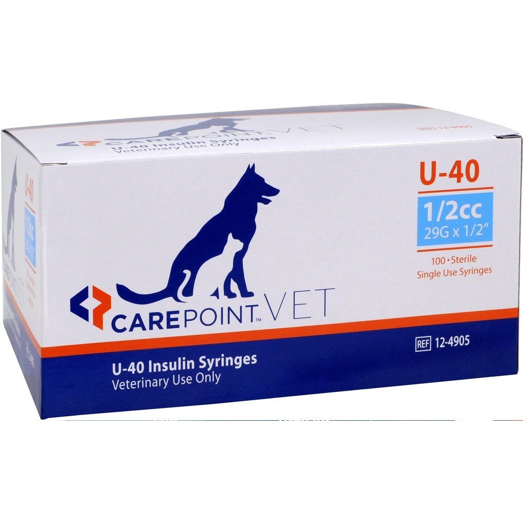 Insulin syringe veterinary 40 IU 0,5 cc