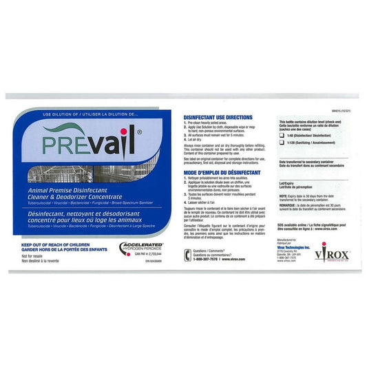 PREVail concentrate - workplace label only