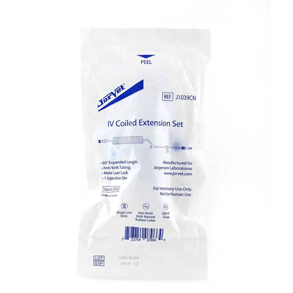 IV coiled extension set