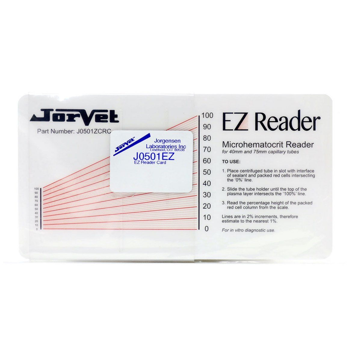 Jorvet EZ Reader Microhematocrit Chart – PCV Reader for Veterinary ...