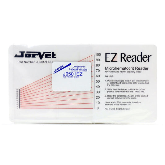 EZ Reader microhematocrit chart
