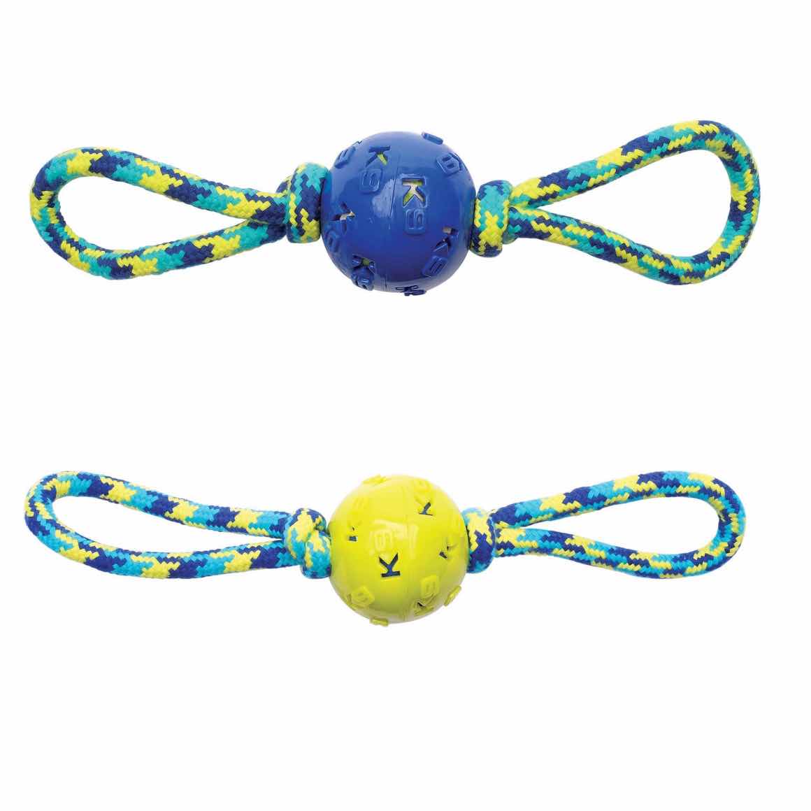 K9 Fitness Ball double tug with TPR ball encasing tennis ball