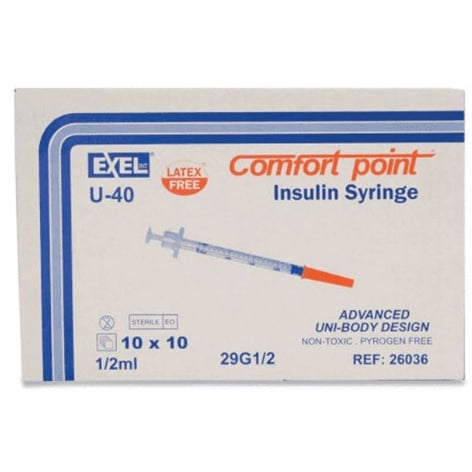 Insulin syringe Comfort Point 40 IU 0,5 cc
