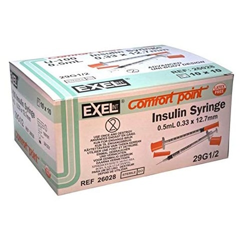 Insulin syringe Comfort Point 100 IU 0,5 cc