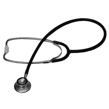 Stethoscope double headed with aluminum chestpiece