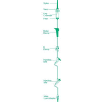IV infusion set 60 drops 2 ports LL