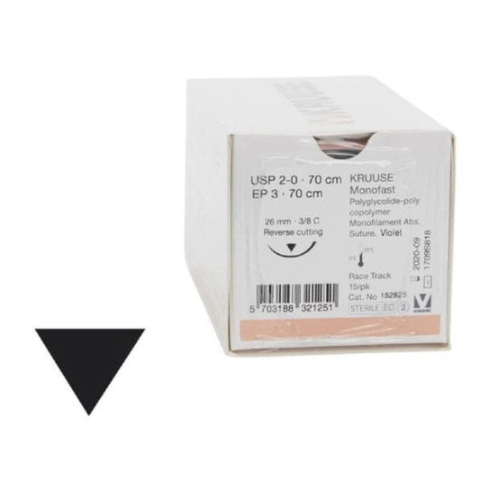Monofast suture RT 2/0 with 3/8 circle needle (70 cm)