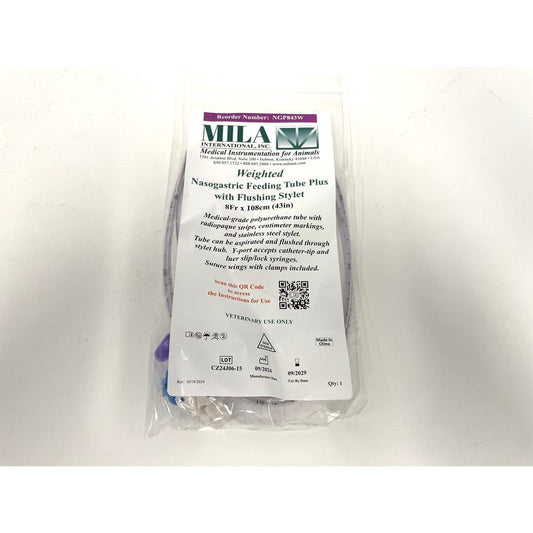 Weighted NG plus feeding tube with flushing stylet