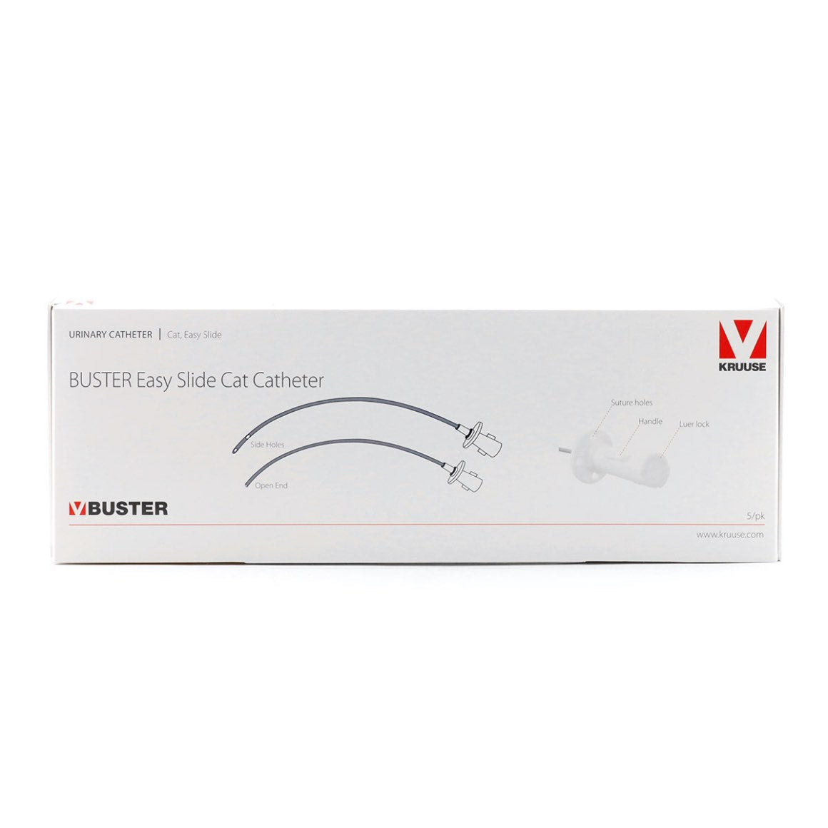 Easy slide cat catheter open end