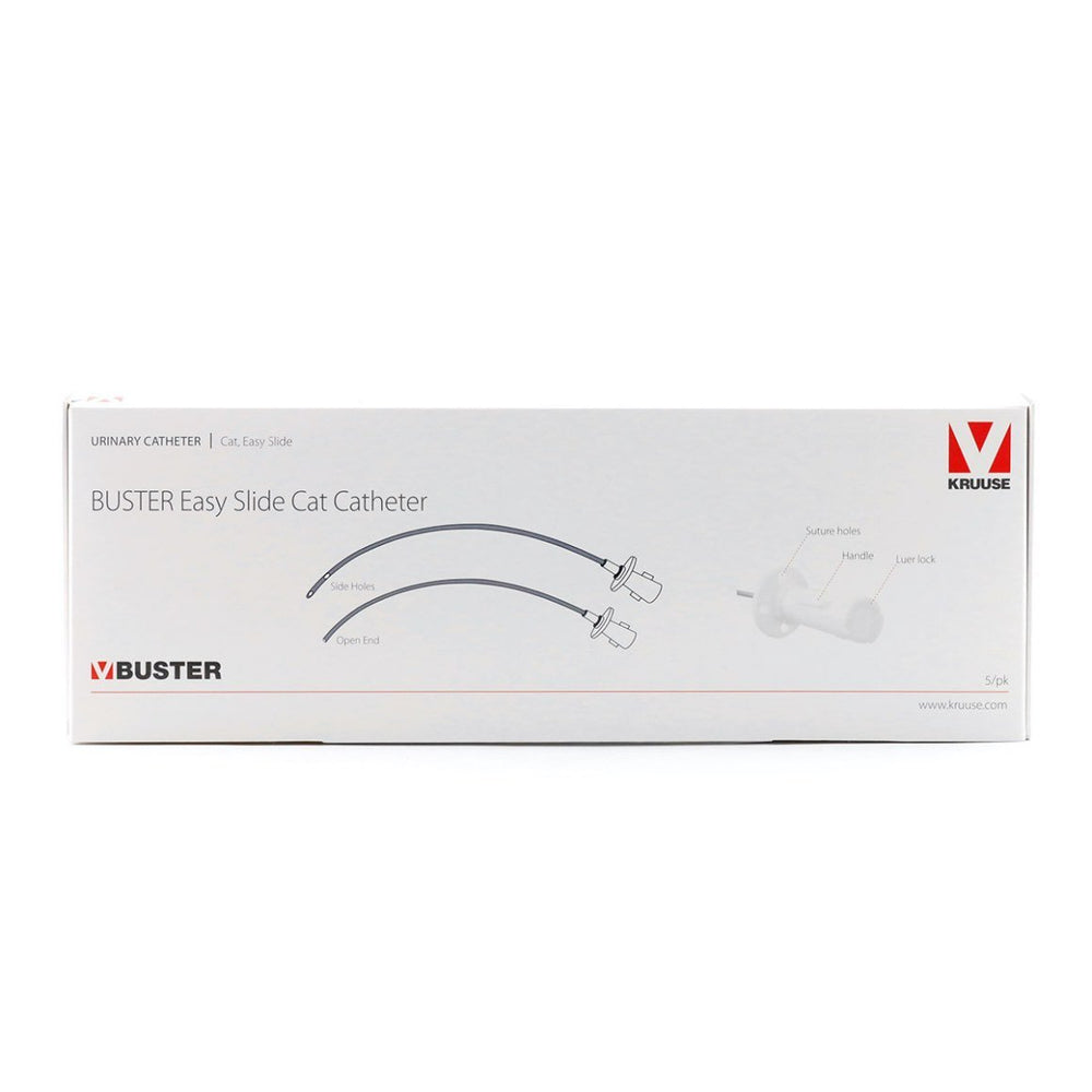 Easy slide cat catheter open end