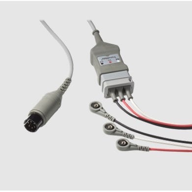 Surgivet 3-lead snap ECG wires