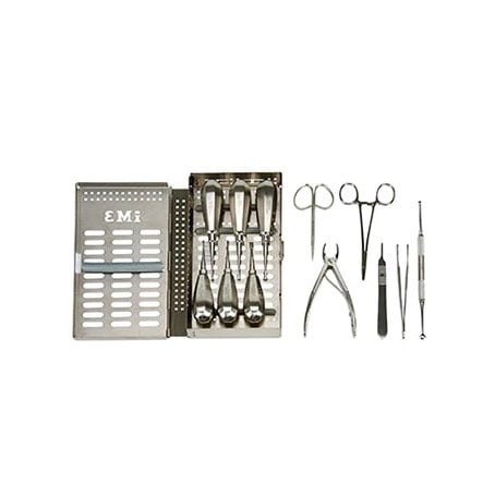 Extraction set in stainless steel cassette