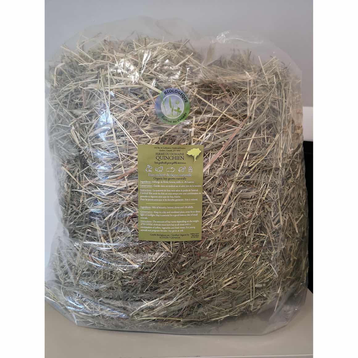 Organic certified hay