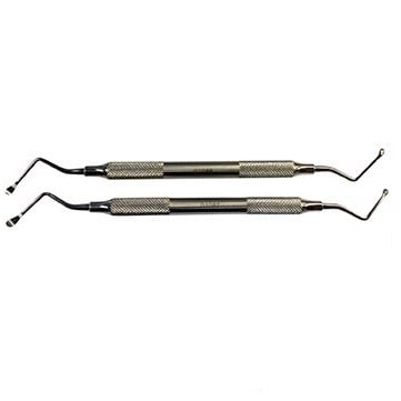 Double-ended spoon shaped curette