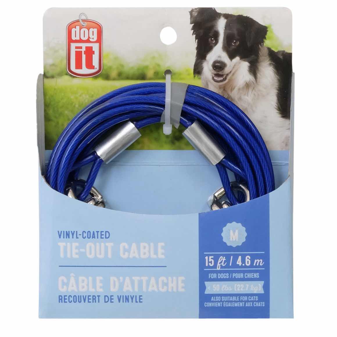 Dog tie-out cable