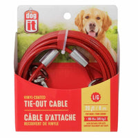 Dog tie-out cable