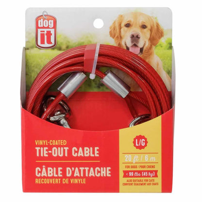 Dog tie-out cable