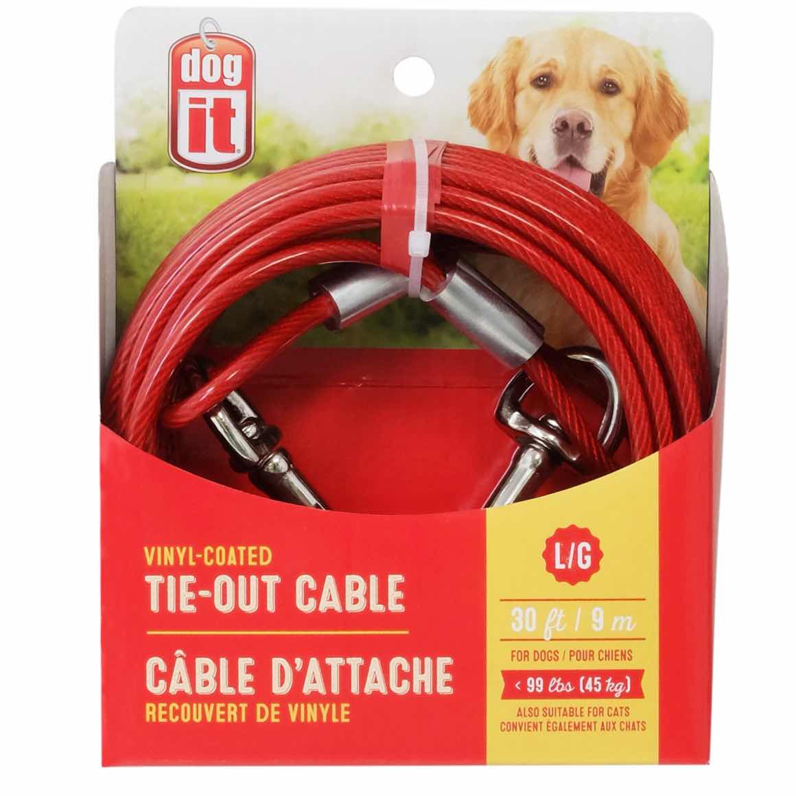 Dog tie-out cable