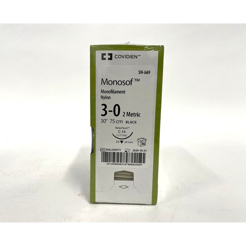 Monosof suture 3/0 with 3/8 circle needle (30 in)