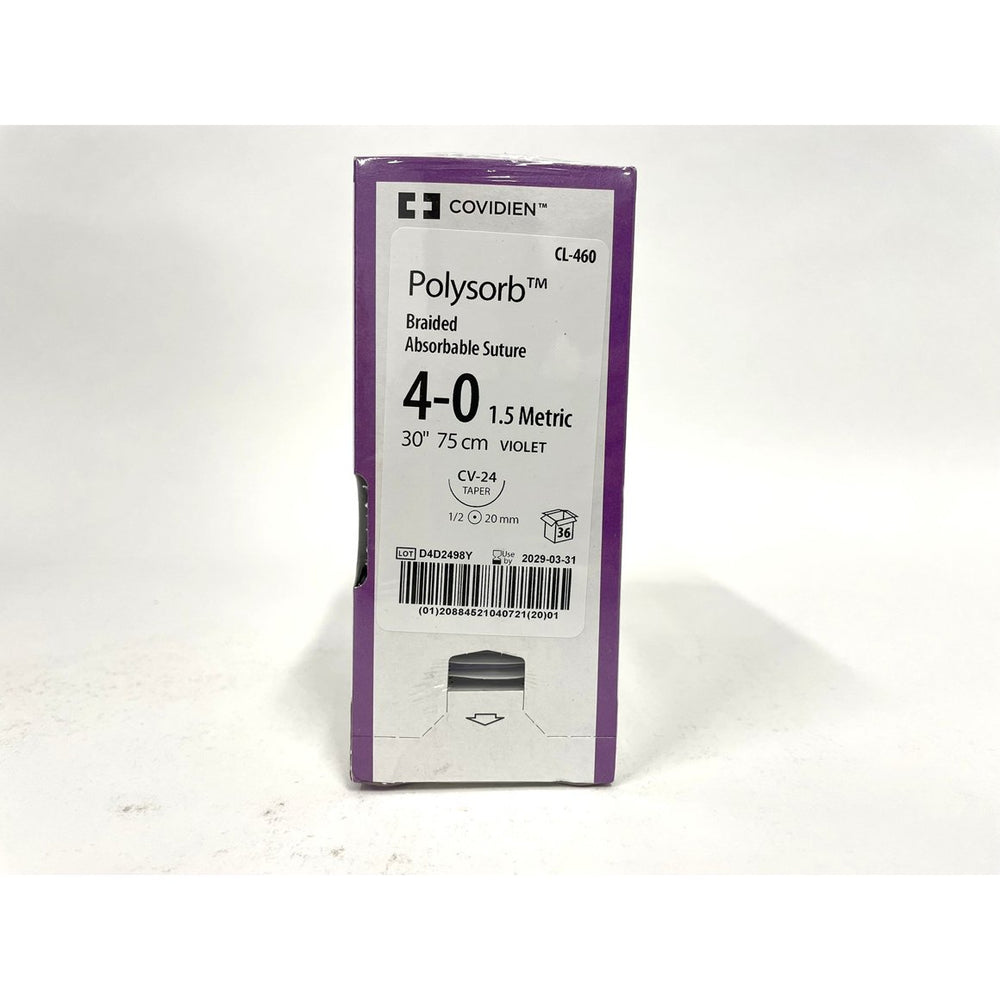Polysorb suture 4/0 with 1/2 circle needle (30 in)