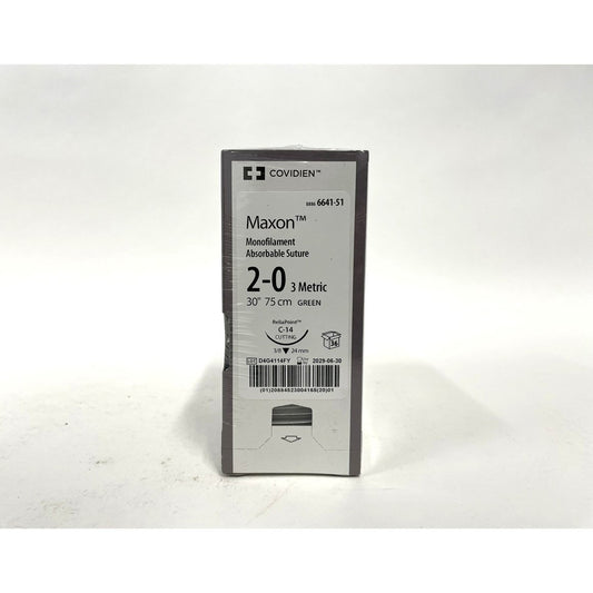 Maxon suture 2/0 with 3/8 circle needle (30 in)