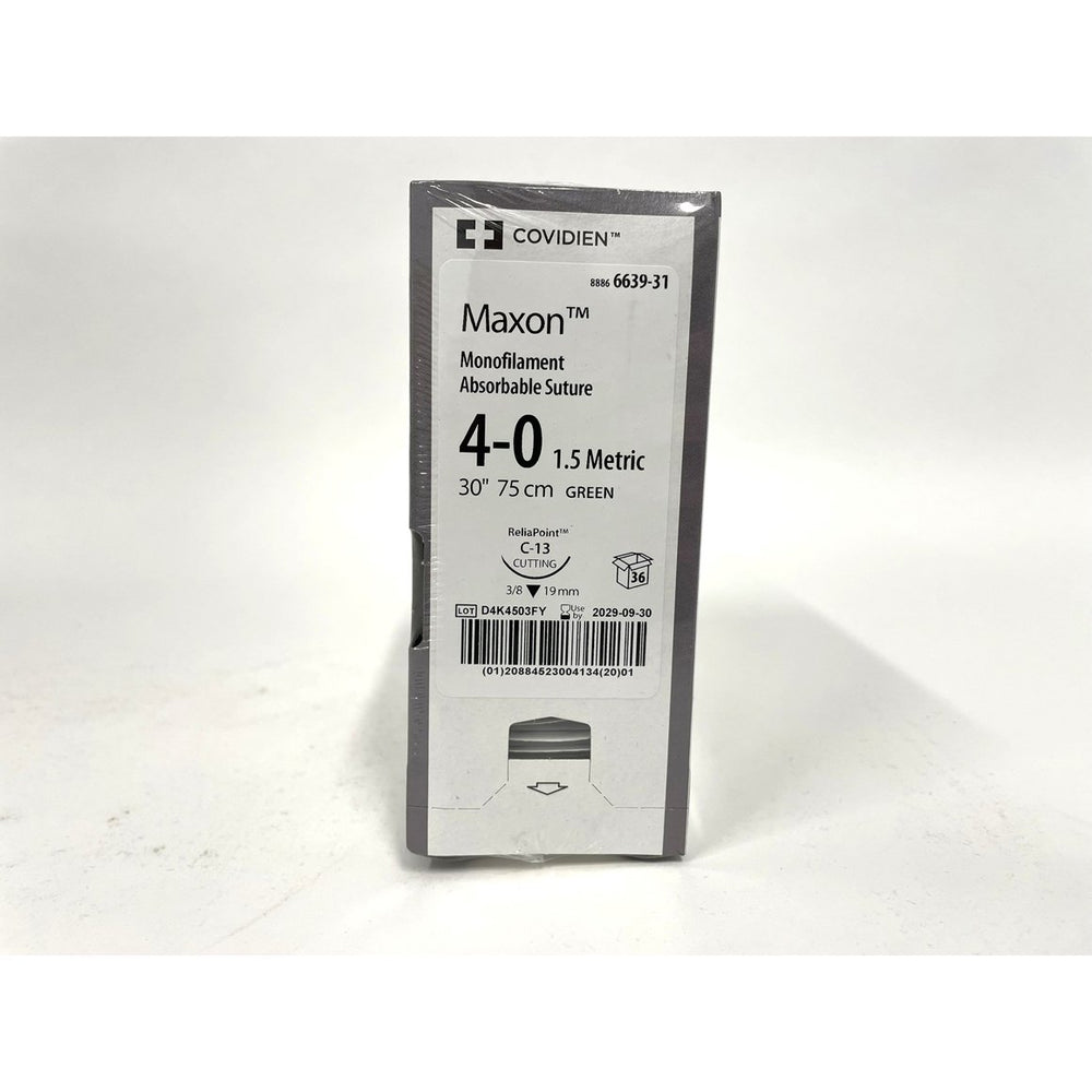 Maxon suture 4/0 with 3/8 circle needle (30 in)
