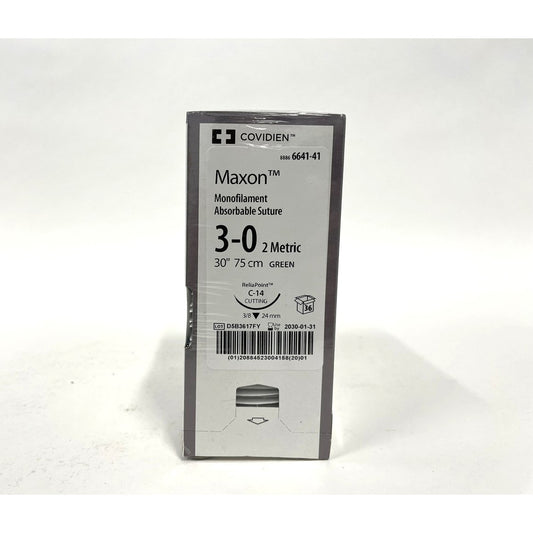 Maxon suture 3/0 with 3/8 circle needle (30 in)
