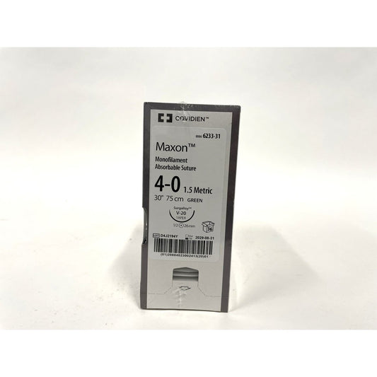 Maxon suture 4/0 with 1/2 circle needle (30 in)