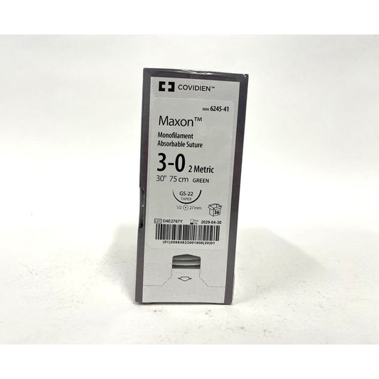 Maxon suture 3/0 with 1/2 circle needle (30 in)