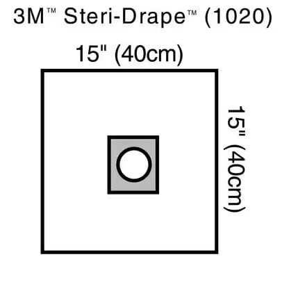 Drape with adhesive aperture Steri-Drape