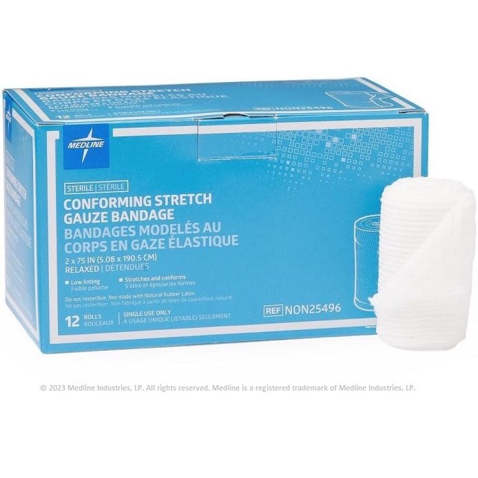 Sterile conform stretch gauze bandage