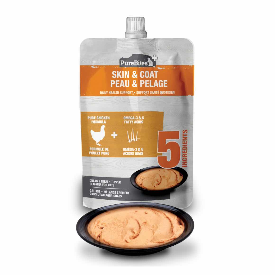 PureBites+ Skin & Coat Creamy Cat Treat