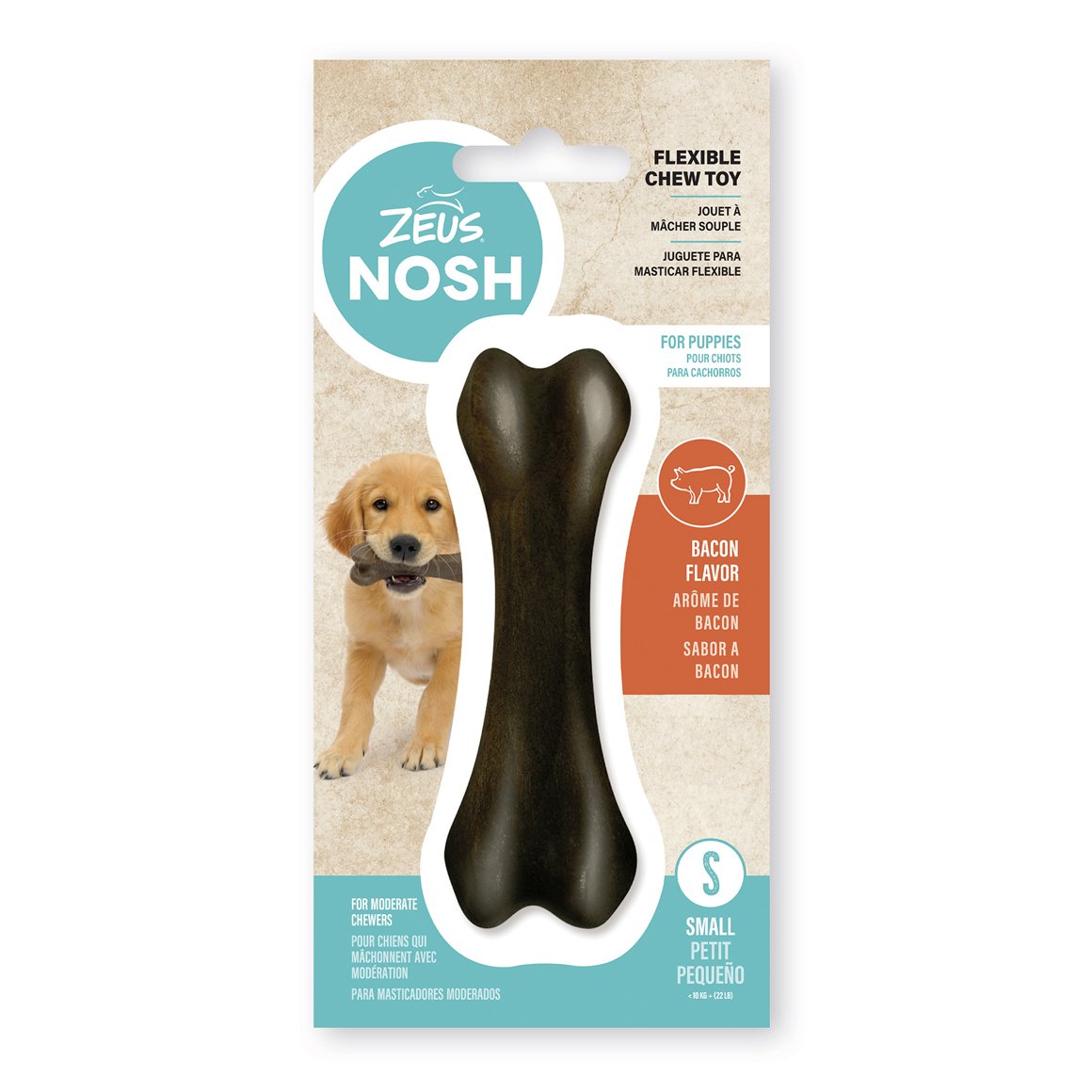 Nosh dog flexible chew toy