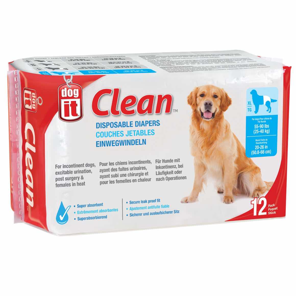 Clean disposable diapers