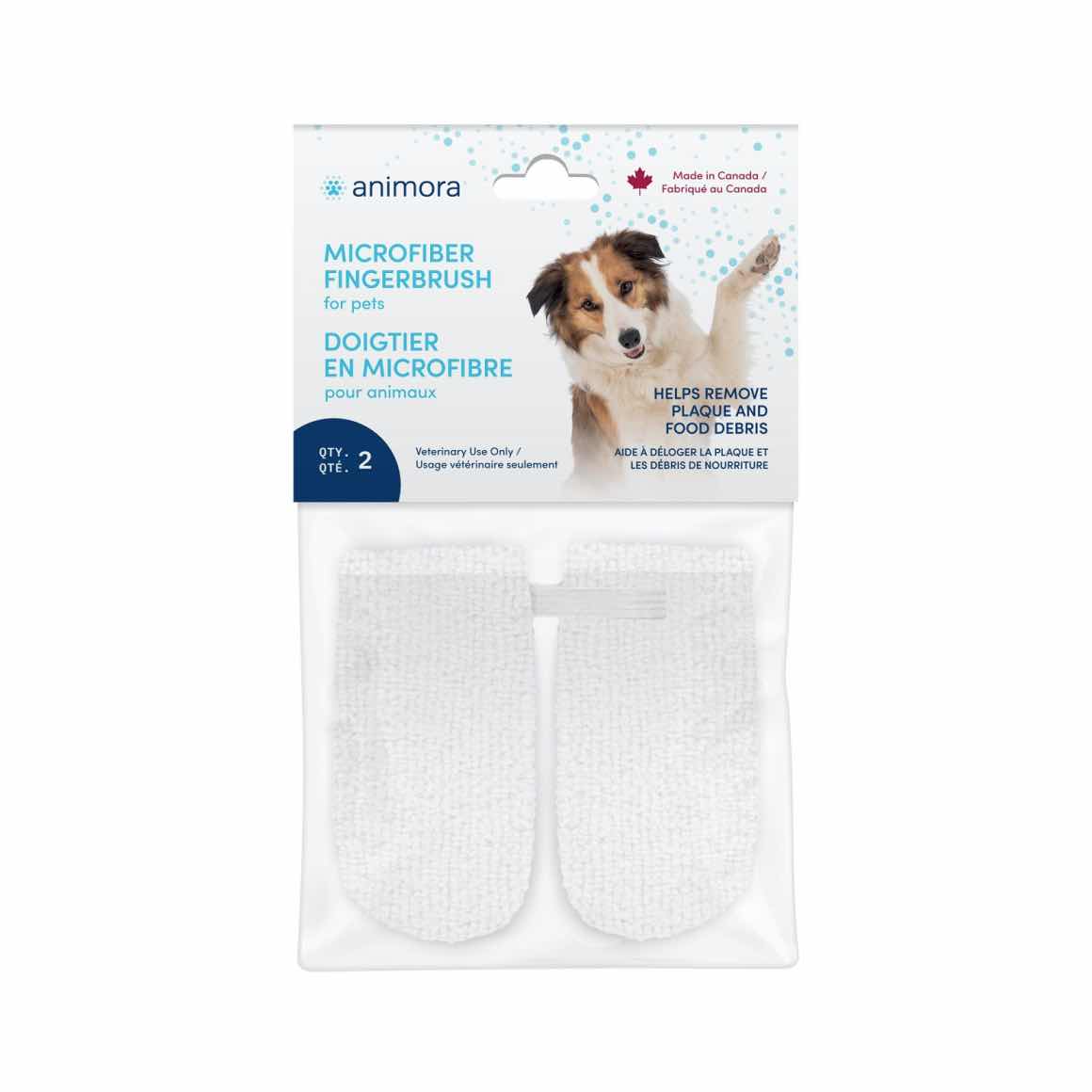 Microfiber fingerbrush for pets