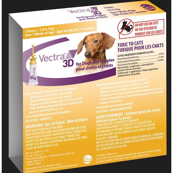 Vectra 3D for dogs and puppies