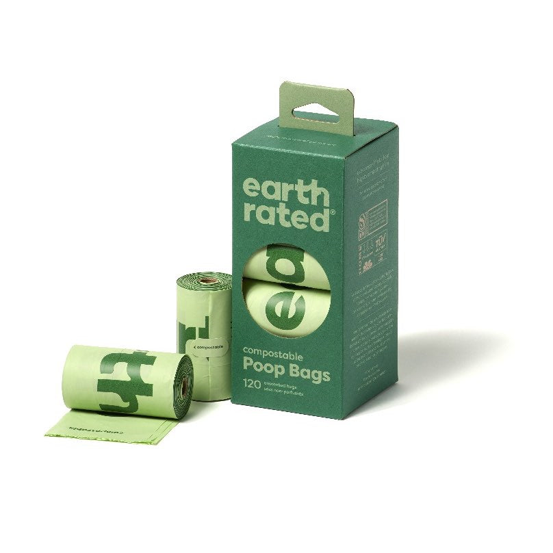 Unscented compostable bags in refill rolls