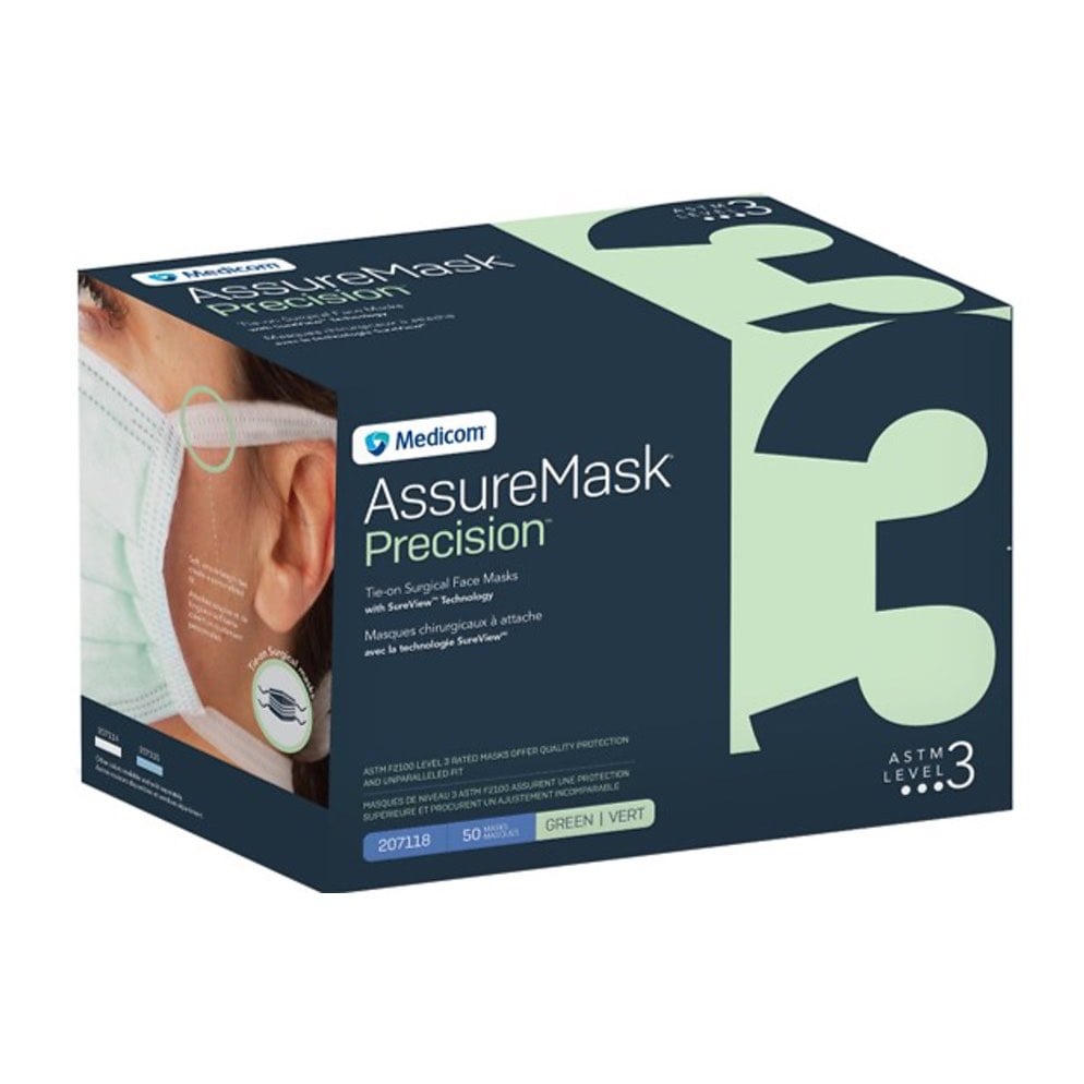Surgical face masks AssureMask Precision with tie-on level 3
