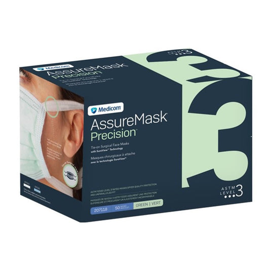 Surgical face masks AssureMask Precision with tie-on level 3
