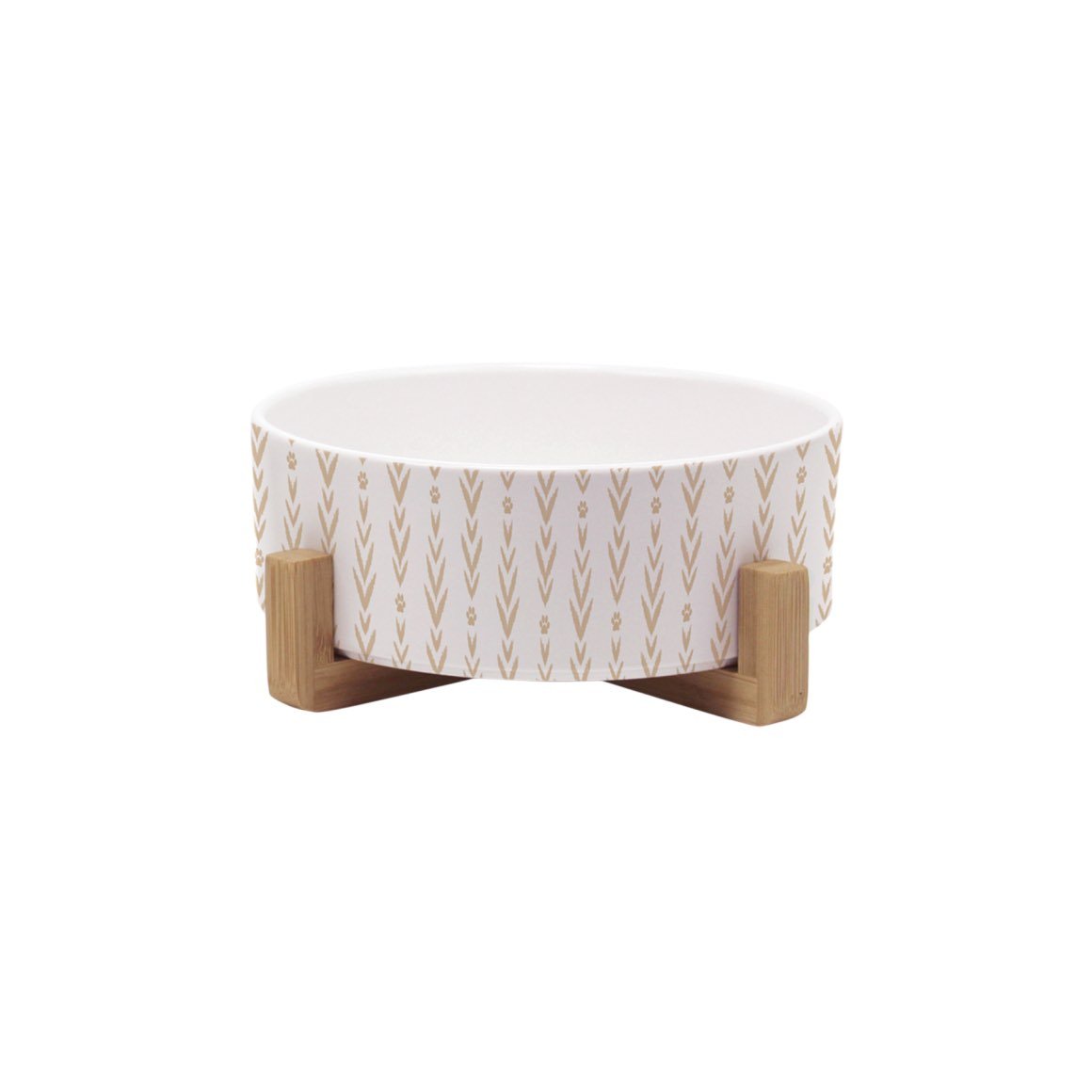 Ceramic bowl on bamboo pilotis