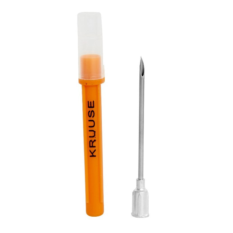 Disposable needle with aluminum hub