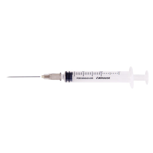 Disposable 2-3 ml syringe with LS needle