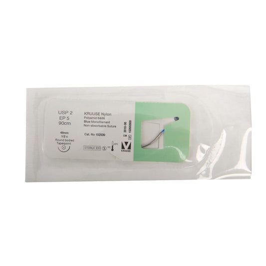 Nylon suture 2 with 1/2 circle needle (90 cm)