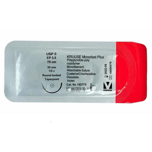Monofast Plus suture 0 (violet) with 1/2 needle (70 cm)