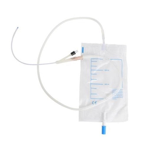 Urine collection bag with adapter for Foley catheter